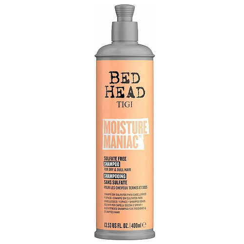 Бессульфатный шампунь для увлажнения сухих и тусклых волос -TIGI Bed Head Moisture Maniac Shampoo 