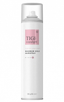 Лак суперсильной фиксации волос - TIGI Copyright Care Maximum Hold Hairspray